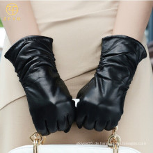 ZF5789 Damen Kleid Thinsulate Gefüttert Schwarz Leder Handschuhe